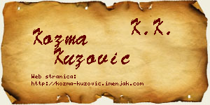 Kozma Kuzović vizit kartica
